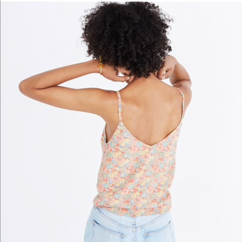 NWT floral silk button down cami (size 2/xs/s)